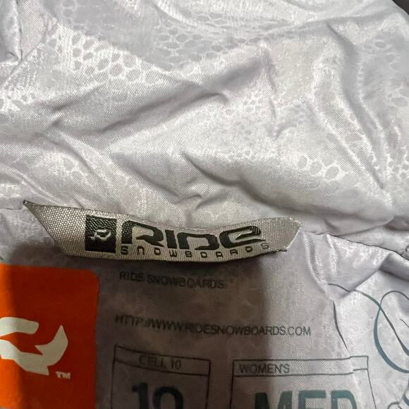 RIDE Snowboards Coat Womens Medium snow snowboarding Cell Series Jacket Blue - Picture 11 of 14